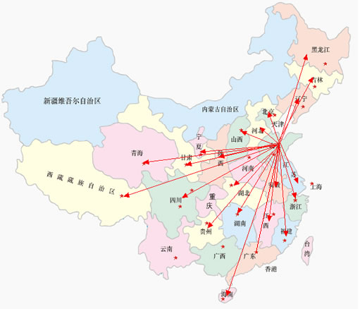 百樂源國內銷售網絡